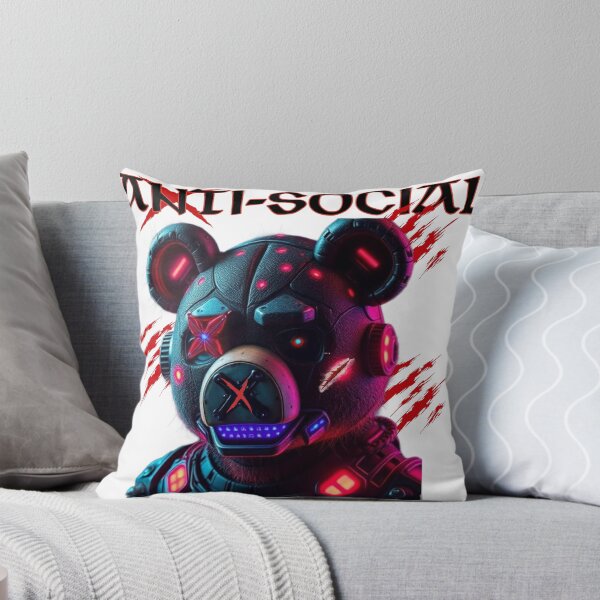 Item preview, Anti Social Cyber Bear Shirt – Futuristic Glitch Streetwear Graphic designed and sold by THEPLUGceoMERCH.