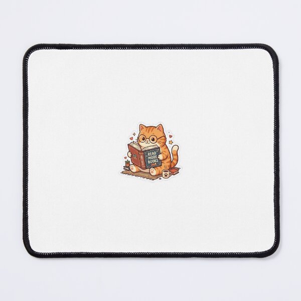 Item preview, Cute Bookworm Orange Cat Reading Sticker designed and sold by AmanPalCreates.