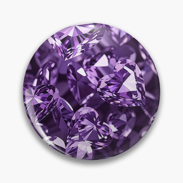 Item preview, Purple Crystal Heart Pattern | Amethyst Gem Aesthetic | Romantic Glitter Background designed and sold by AESTHETIC-FLAIR.