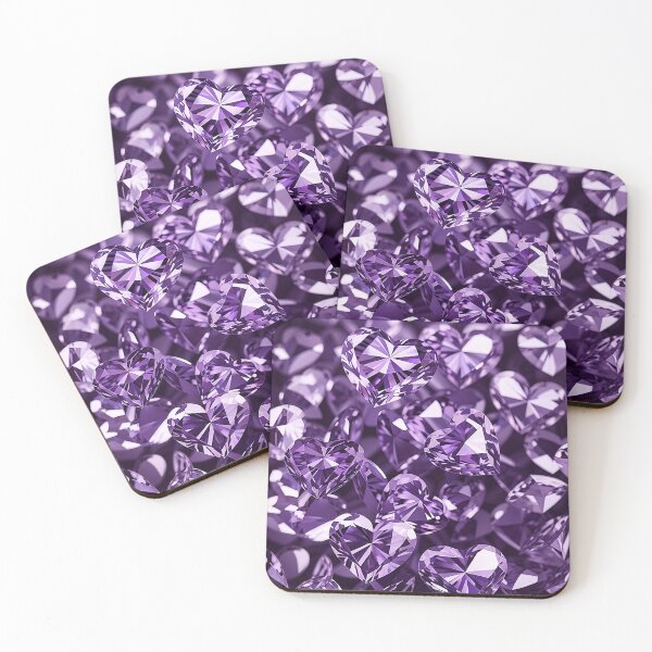 Item preview, Purple Crystal Heart Pattern | Amethyst Gem Aesthetic | Romantic Glitter Background designed and sold by AESTHETIC-FLAIR.
