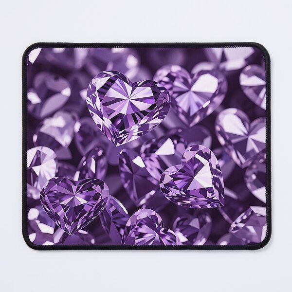 Item preview, Purple Crystal Heart Pattern | Amethyst Gem Aesthetic | Romantic Glitter Background designed and sold by AESTHETIC-FLAIR.