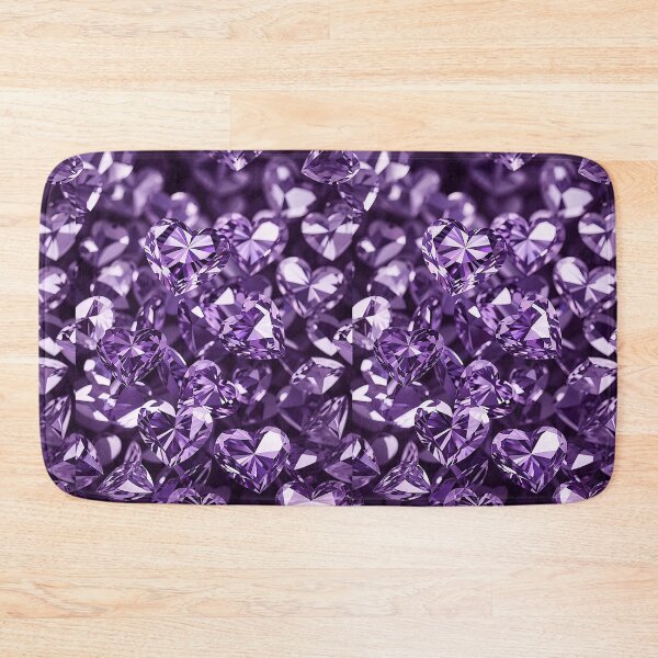 Item preview, Purple Crystal Heart Pattern | Amethyst Gem Aesthetic | Romantic Glitter Background designed and sold by AESTHETIC-FLAIR.