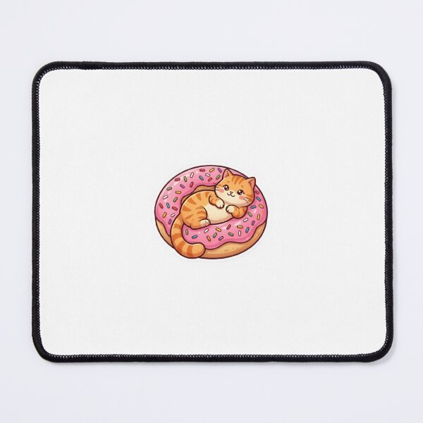 Item preview, Cute Orange Cat in Donut Sticker designed and sold by AmanPalCreates.
