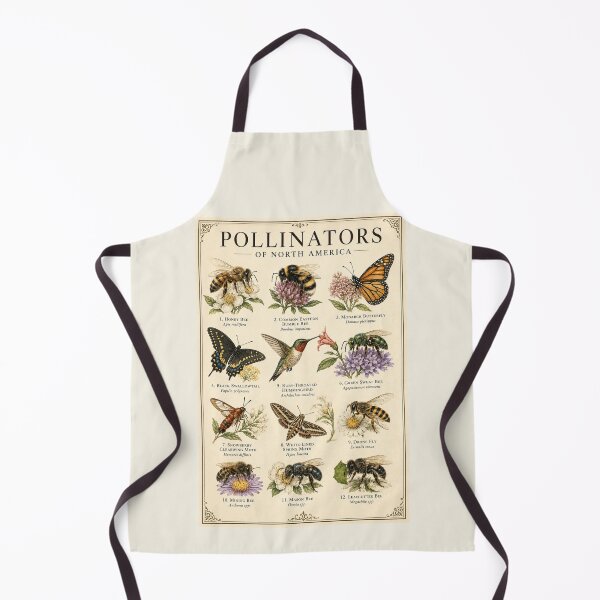 Item preview, Pollinators of North America Bee Butterfly & Hummingbird Natural History Poster designed and sold by astersgraphics.