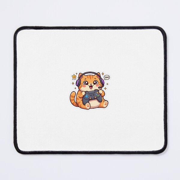 Item preview, Cute Gamer Orange Cat Sticker designed and sold by AmanPalCreates.