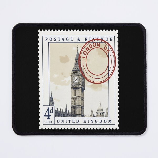 Item preview, London UK Vintage Postage Stamp Retro Travel Sticker designed and sold by stickercuffs.