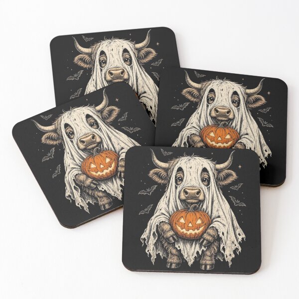 Item preview, Moo...I Mean Boo Bullsheet Funny Cow Ghost Pumpkin Vintage Halloween designed and sold by CF_VintageDesign.