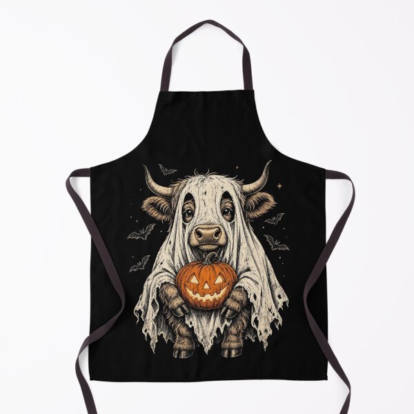 Item preview, Moo...I Mean Boo Bullsheet Funny Cow Ghost Pumpkin Vintage Halloween designed and sold by CF_VintageDesign.
