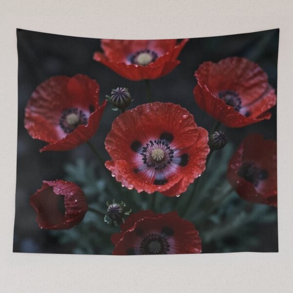 Item preview, Red Poppies After Rain designed and sold by CunningMaskPrints.