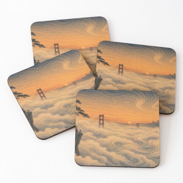 Item preview, Golden Gate in the Sea of Mist designed and sold by UkiyoCities.