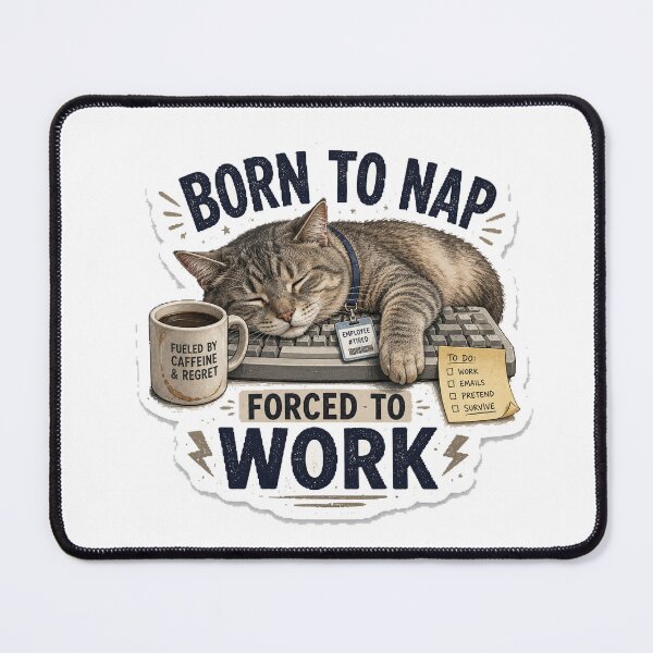 Item preview, Born To Nap Forced To Work designed and sold by InkWanderStudio.