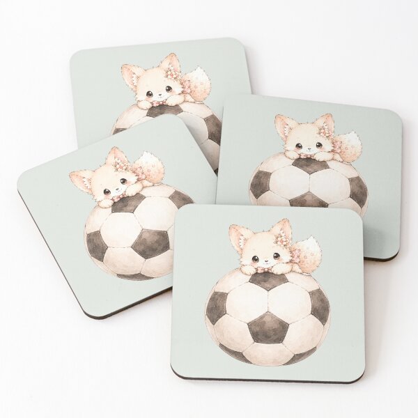 Item preview, Tinia Bunny-Fox & soccer designed and sold by Tingmade Studio.