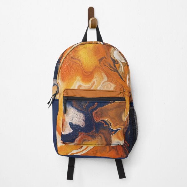 Item preview, Liquid Colors Abstract Orange and Blue Waves designed and sold by Dibujo Divertido.