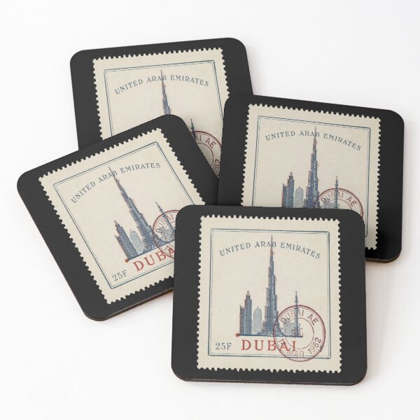 Item preview, Dubai UAE Vintage Postage Stamp Retro Travel Sticker designed and sold by stickercuffs.