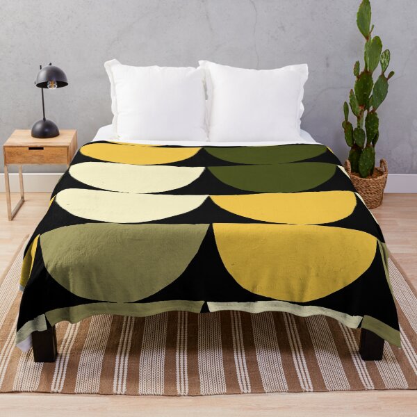 Item preview, Mid-Century Modern Yellow, Green, Cream Half-Circle Pattern designed and sold by DEC02.