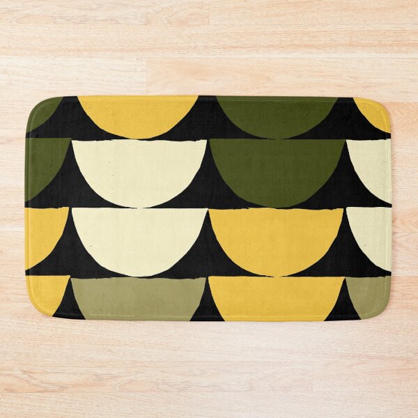 Item preview, Mid-Century Modern Yellow, Green, Cream Half-Circle Pattern designed and sold by DEC02.