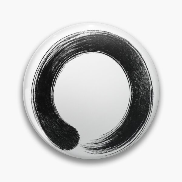 Item preview, Black Zen Enso Circle Japanese Ink Art designed and sold by TheSlowShore.