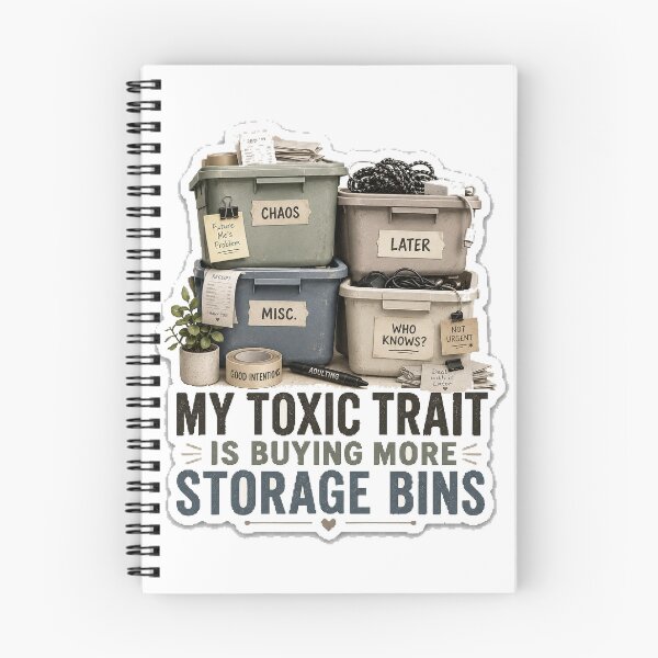 Item preview, My Toxic Trait Is Buying More Storage Bins designed and sold by InkWanderStudio.