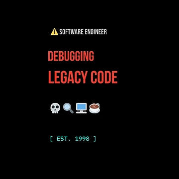 Artwork thumbnail, Debugging Legacy Code Funny Software Engineer T-Shirt | Programmer Humor Gift by BuggedThreads