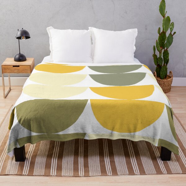 Item preview, Mid-Century Modern Yellow, Green, Cream Half-Circle Pattern designed and sold by DEC02.