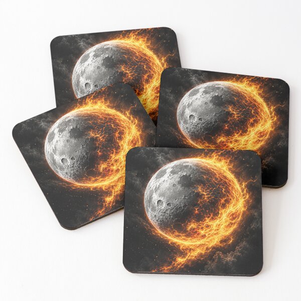 Item preview, Flaming Moon Fantasy Art designed and sold by MoizCreations.