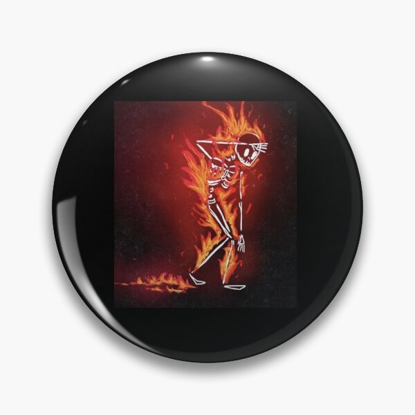 Item preview, Skeleton on Fire Minimalist Illustration designed and sold by UrbanCanvas 111.