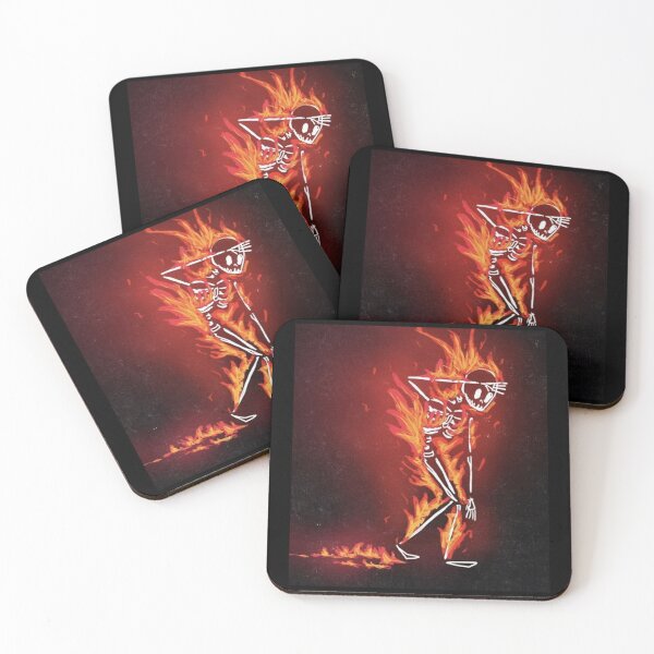 Item preview, Skeleton on Fire Minimalist Illustration designed and sold by GrimNest.