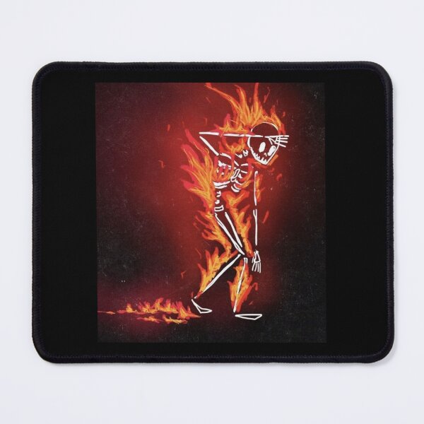 Item preview, Skeleton on Fire Minimalist Illustration designed and sold by UrbanCanvas 111.