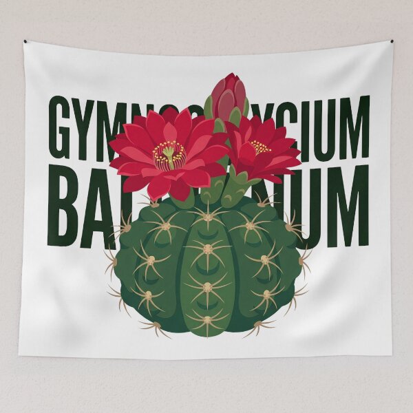 Item preview, Minimalist Gymnocalycium Baldianum Crimson Cactus Graphic designed and sold by GreenDivisionJP.