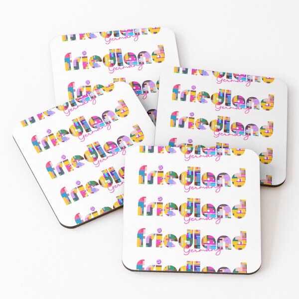 Item preview, Friedland, Germany, Vibrant Abstract City Typography Art designed and sold by Wanderful-roads.