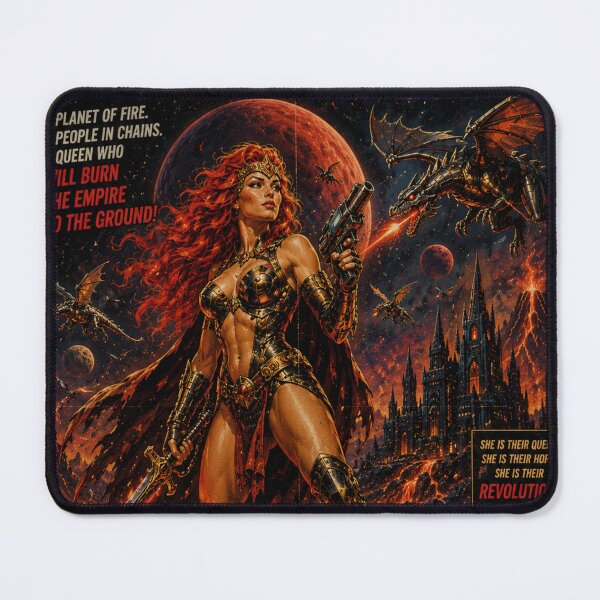 Item preview, Planet of Fire Poster Epic Fantasy Retro designed and sold by JonelleTshirts.