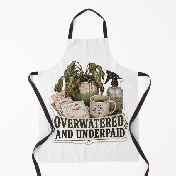 Item preview, Overwatered and Underpaid designed and sold by InkWanderStudio.