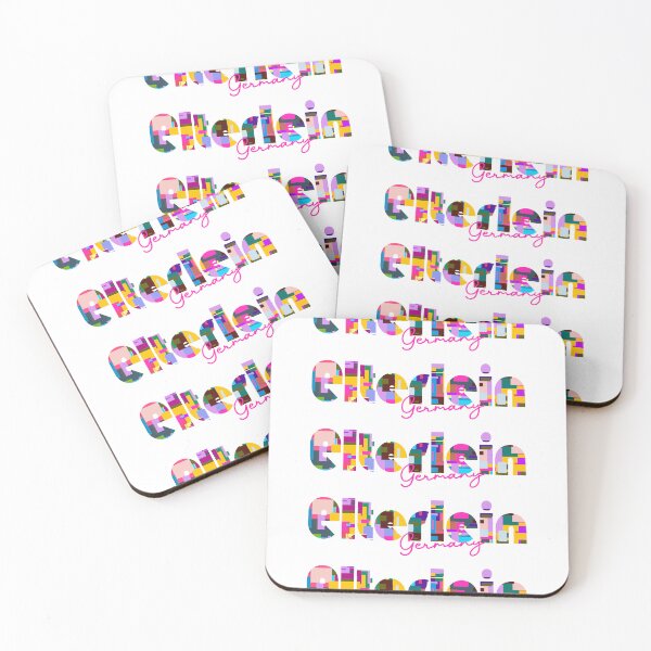 Item preview, Elterlein, Germany, Vibrant Abstract City Typography Art designed and sold by Wanderful-roads.