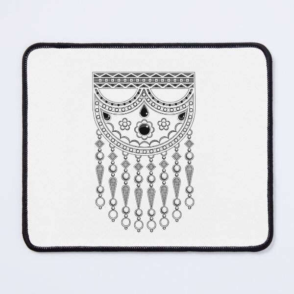 Item preview, Traditional Gulf Jewelry Line Art designed and sold by nuskhah UAE.
