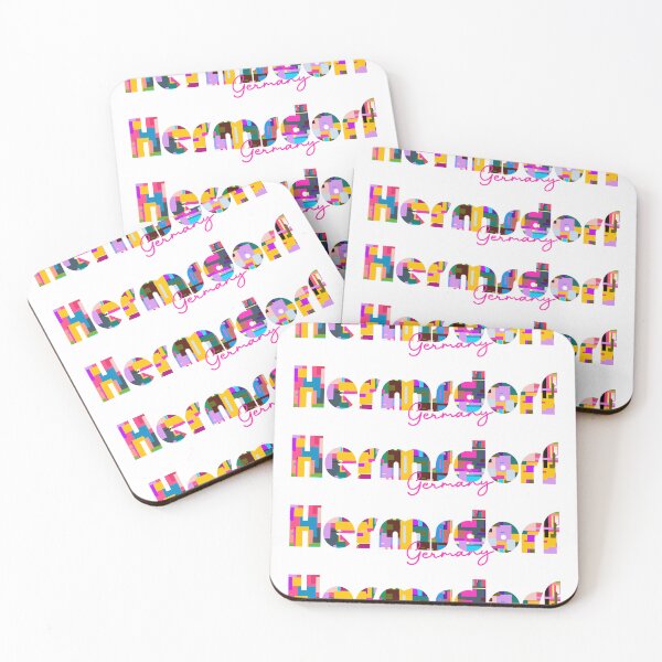 Item preview, Hermsdorf, Germany, Vibrant Abstract City Typography Art designed and sold by Wanderful-roads.