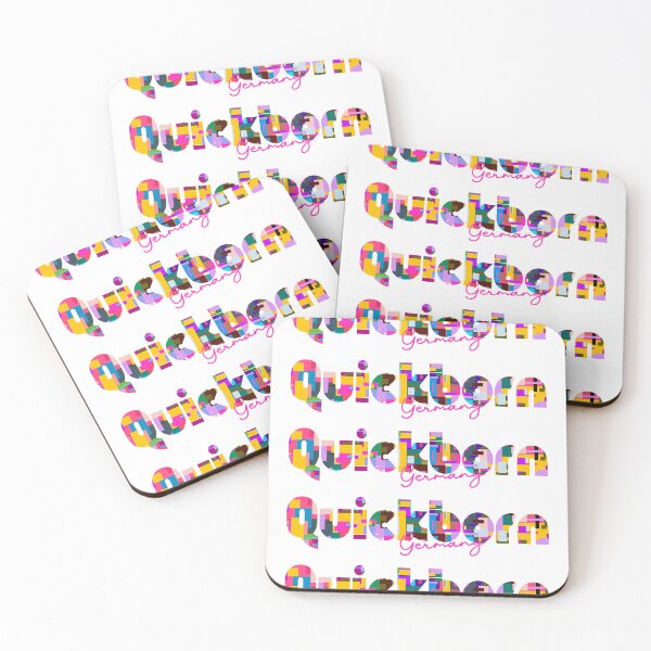 Item preview, Quickborn, Germany, Vibrant Abstract City Typography Art designed and sold by Wanderful-roads.