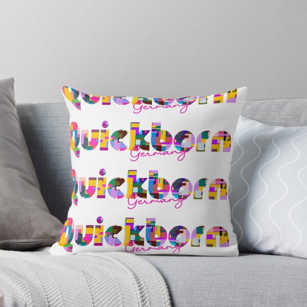 Aperçu de l'œuvre Quickborn, Allemagne, art typographique abstrait et vibrant de la ville créée et vendue par Wanderful-roads.
