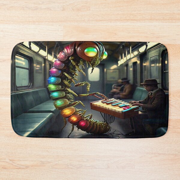 Item preview, Rainbow Bug Musician on the Subway designed and sold by CuriousEcho.
