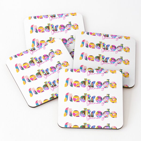 Item preview, Stadtroda, Germany, Vibrant Abstract City Typography Art designed and sold by Wanderful-roads.