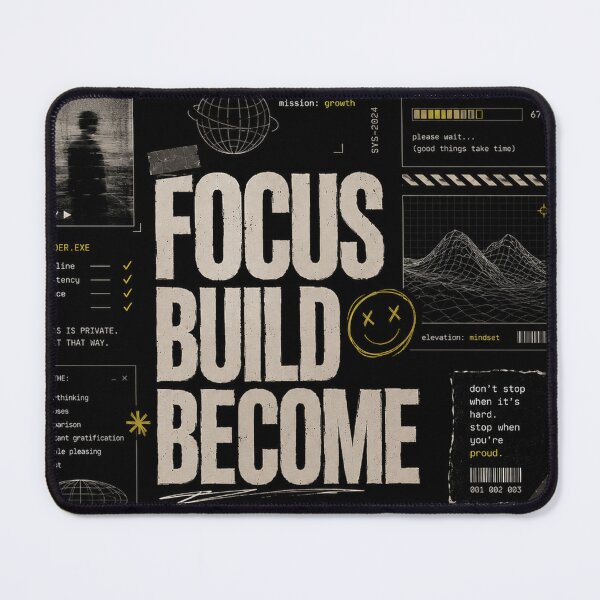 Item preview, Focus Build Become Motivational Poster | Self Improvement Mindset Wall Art | Discipline Success Quote Aesthetic designed and sold by NBT-NOVA.