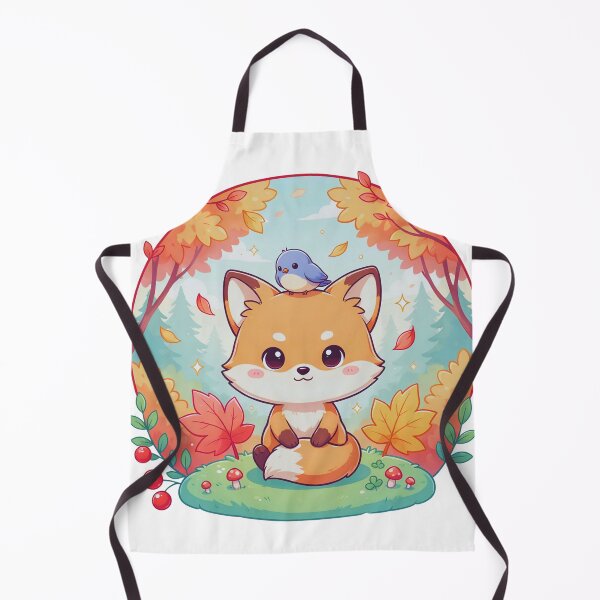 Item preview, Cute Forest Fox and Bird Autumn Illustration designed and sold by Gabe1983.