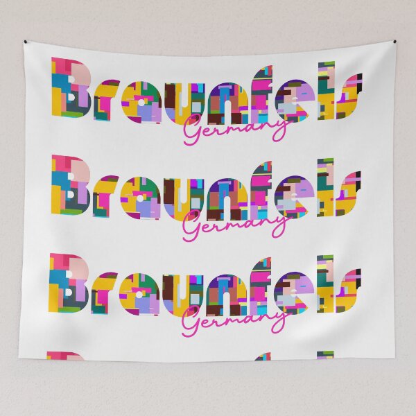 Item preview, Braunfels, Germany, Vibrant Abstract City Typography Art designed and sold by Wanderful-roads.