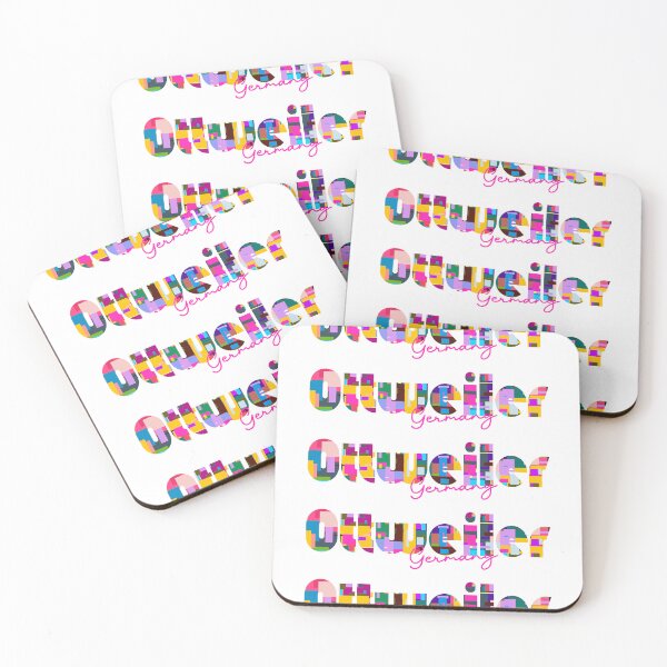 Item preview, Ottweiler, Germany, Vibrant Abstract City Typography Art designed and sold by Wanderful-roads.