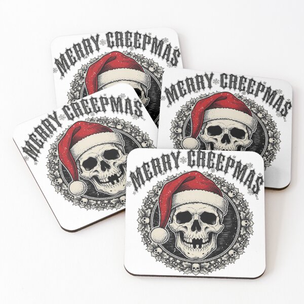 Item preview, Funny Merry Creepmas Skull Creepy Santa Skull Christmas Vintage designed and sold by CF_VintageDesign.
