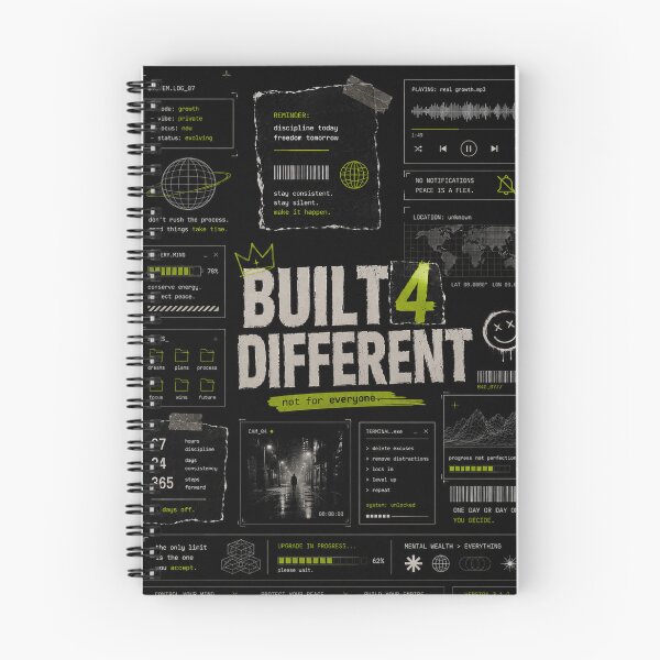 Item preview, Built 4 Different – Discipline, Growth & Self-Improvement Streetwear Design designed and sold by NBT-NOVA.