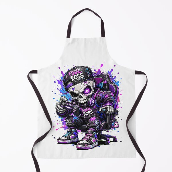Item preview, Final Boss Skull Gamer Gaming Chair Graffiti Street Art T-Shirt designed and sold by markymaarty.