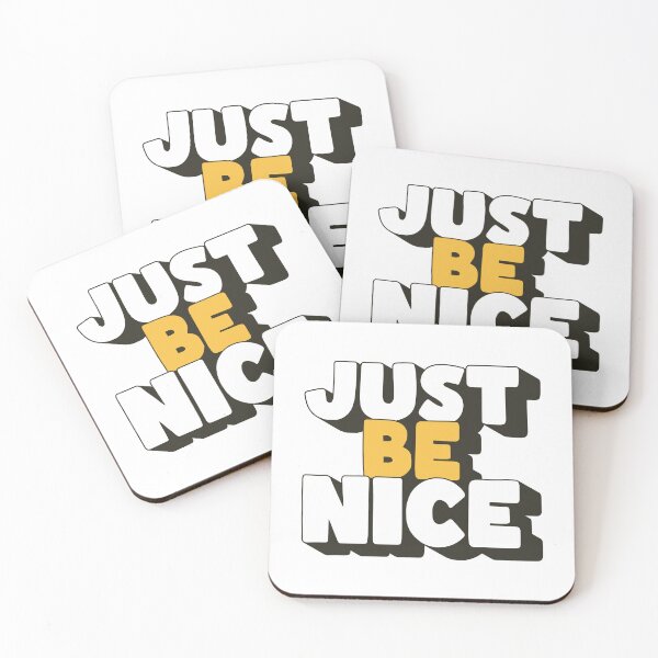 Item preview, Just Be Nice Cute Funny Kindness Motivational Quote Typography designed and sold by JavaGraph.