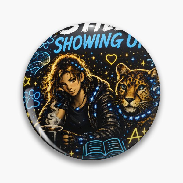 Item preview, Still Showing Up Cyber Teacher Leopard designed and sold by Omni Craft .