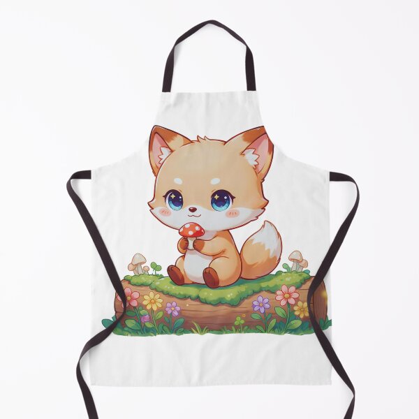 Item preview, Cute Forest Fox on Log with Mushrooms Illustration designed and sold by Gabe1983.