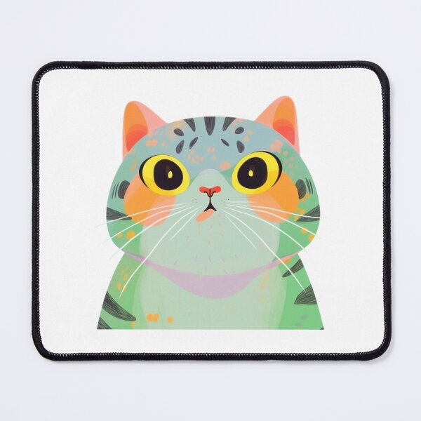 Item preview, Funny Wide Eyed Cat Colorful Tabby Close Up designed and sold by CraftmintCA.